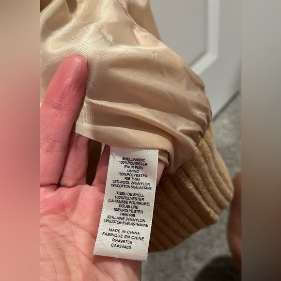 La Vie Rebecca Taylor Curly Faux Shearling Bomber - Picture 8 of 8